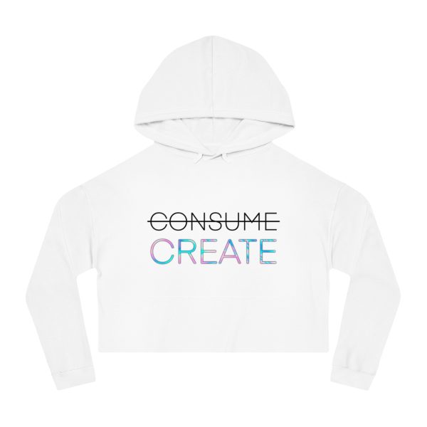 "Create" Women’s Cropped Hooded Sweatshirt