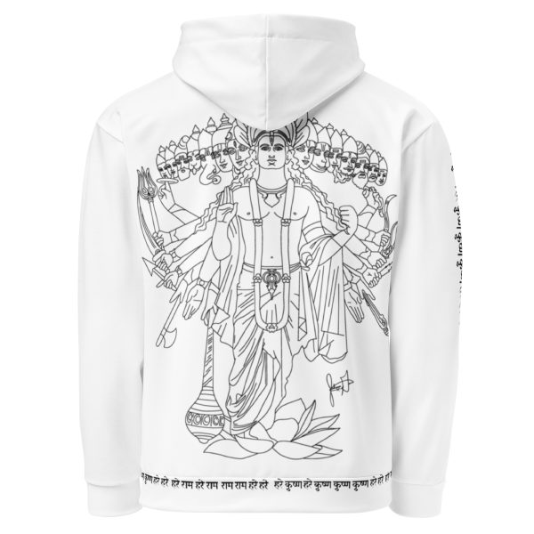 Krishna Hoodie (Limited Edition of 111) - White - Unisex - Image 4
