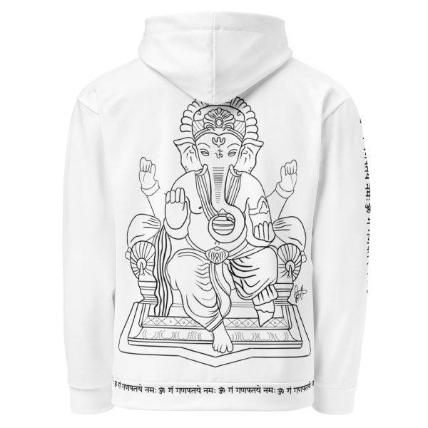 Ganesha Hoodie (Limited Edition of 111) - White - Unisex - Image 4